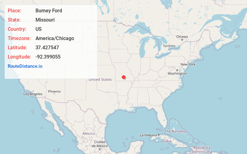 Map of Burney Ford