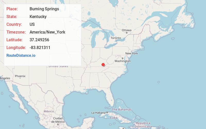 Map of Burning Springs
