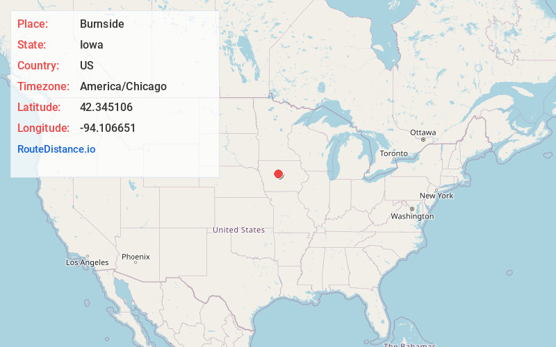 Map of Burnside