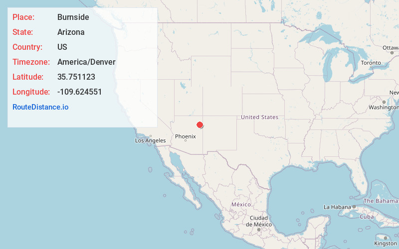 Map of Burnside