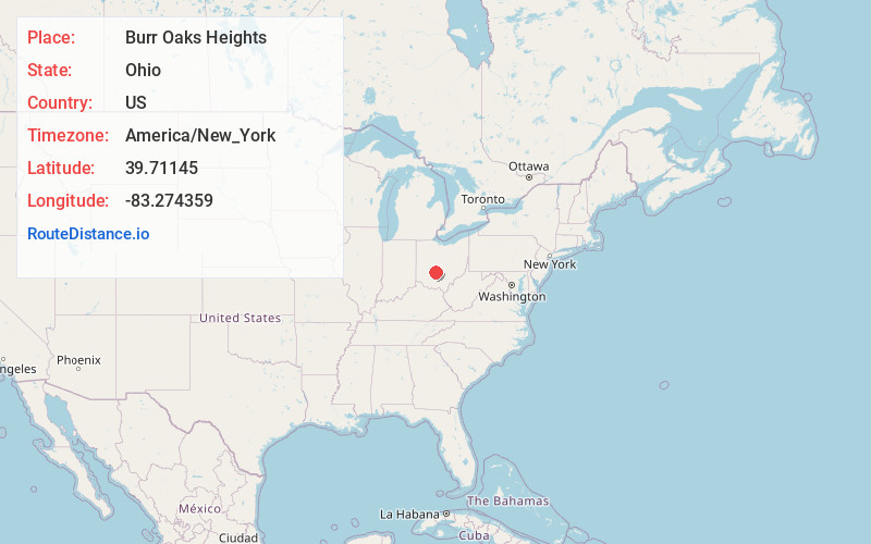 Map of Burr Oaks Heights