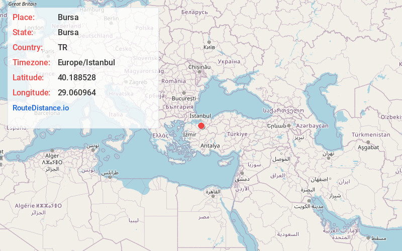 Map of Bursa