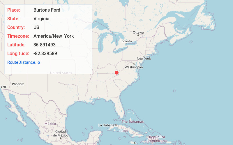 Map of Burtons Ford