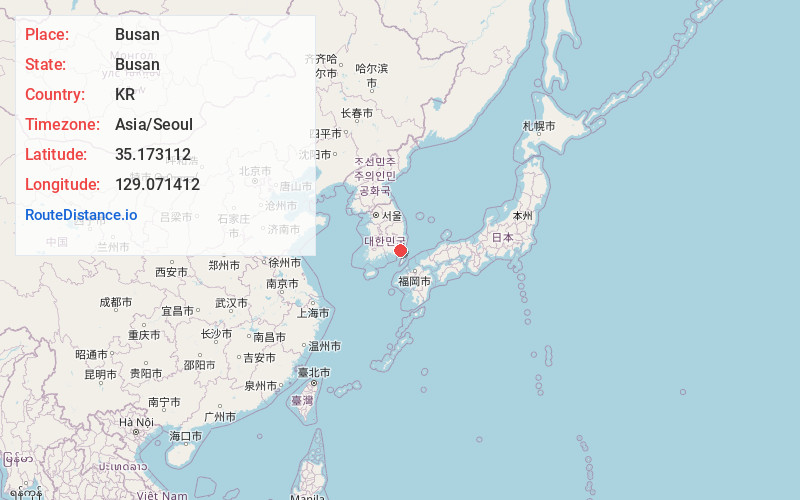 Map of Busan