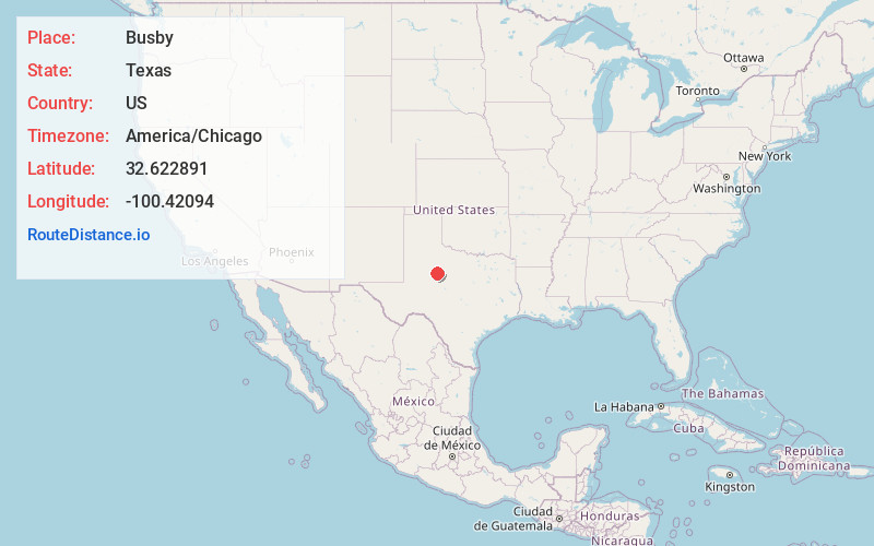 Map of Busby