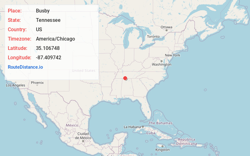 Map of Busby