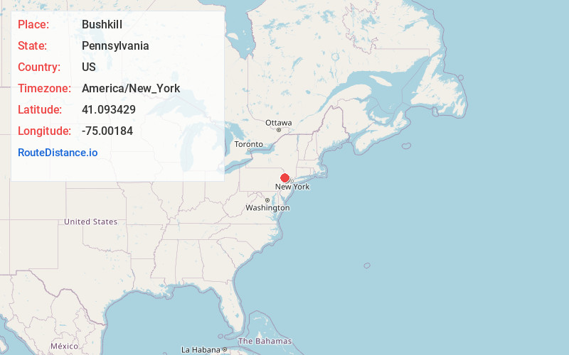 Map of Bushkill