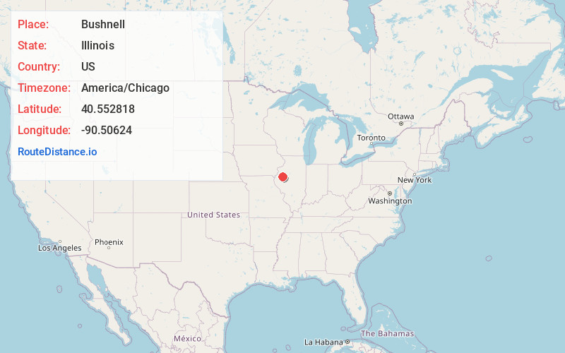 Map of Bushnell