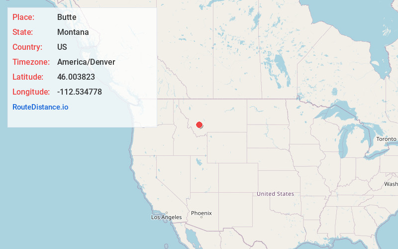 Map of Butte