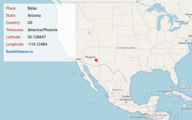 Map of Bylas