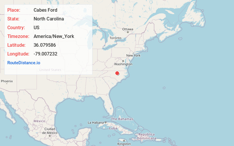 Map of Cabes Ford