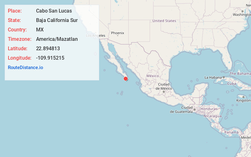 Map of Cabo San Lucas