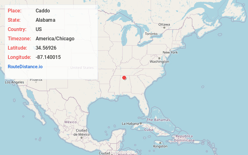 Map of Caddo