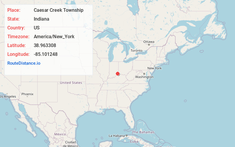 Map of Caesar Creek Township