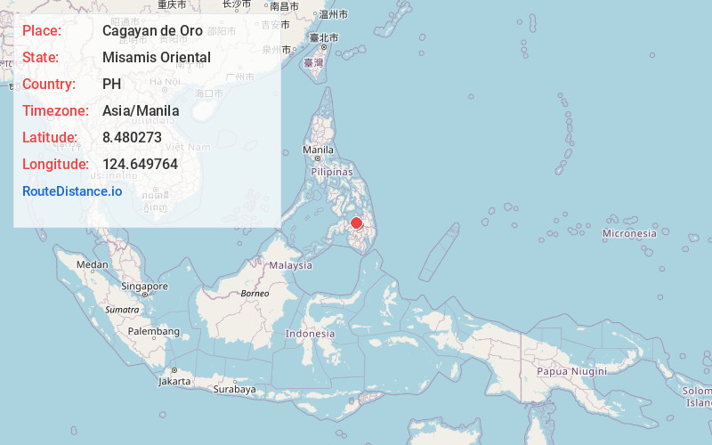 Map of Cagayan de Oro