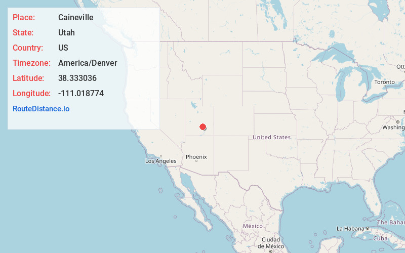 Map of Caineville