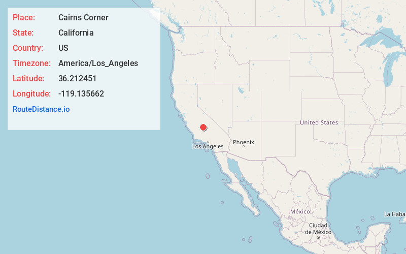 Map of Cairns Corner