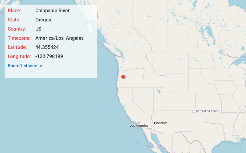 Map of Calapooia River
