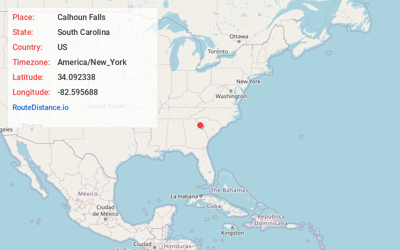 Map of Calhoun Falls