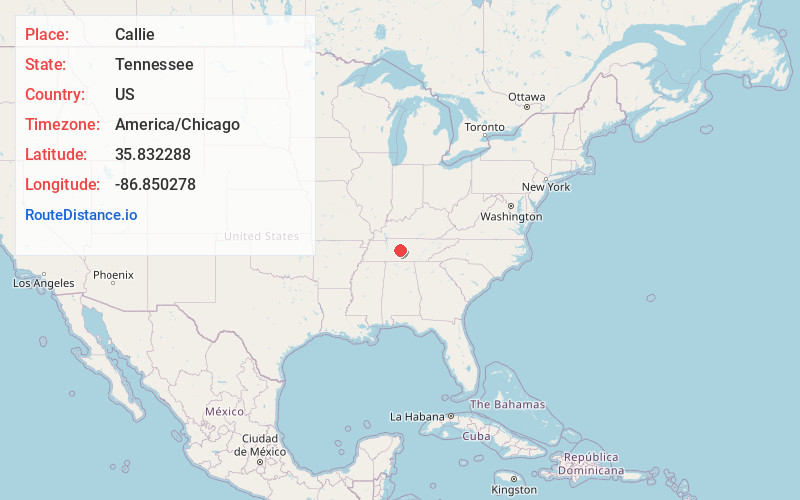 Map of Callie