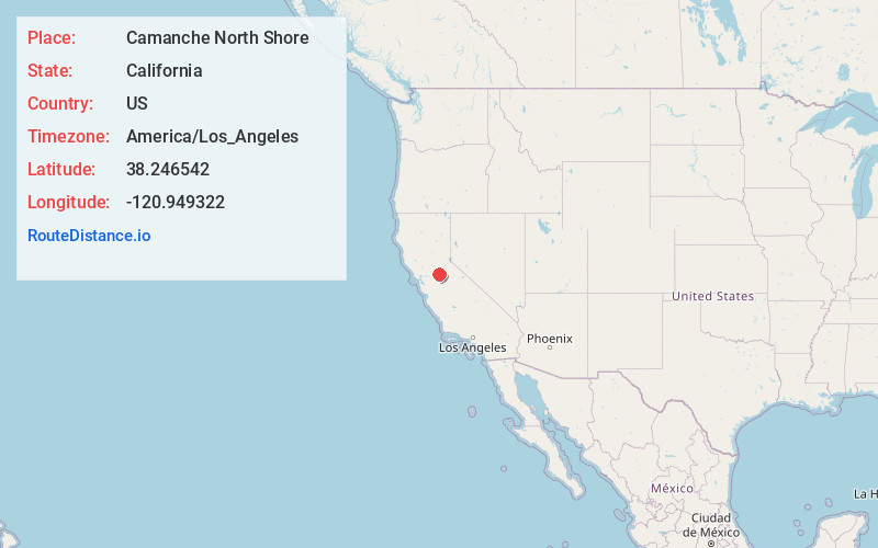 Map of Camanche North Shore