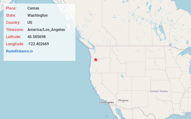 Map of Camas