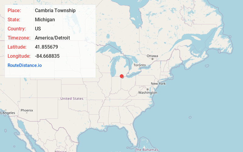 Map of Cambria Township