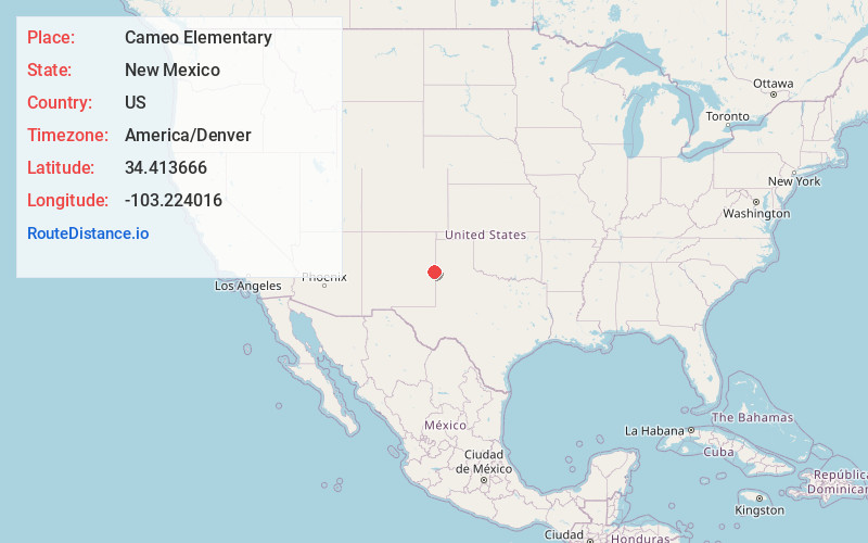Map of Cameo Elementary
