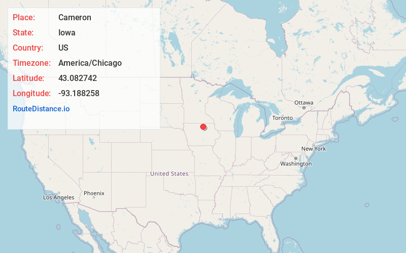Map of Cameron