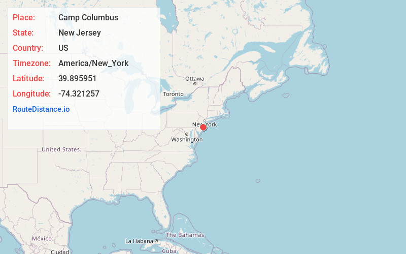 Map of Camp Columbus