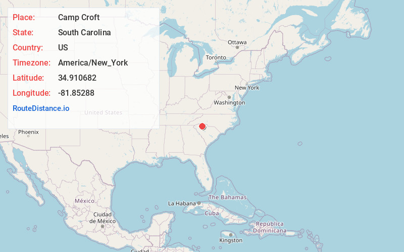 Map of Camp Croft