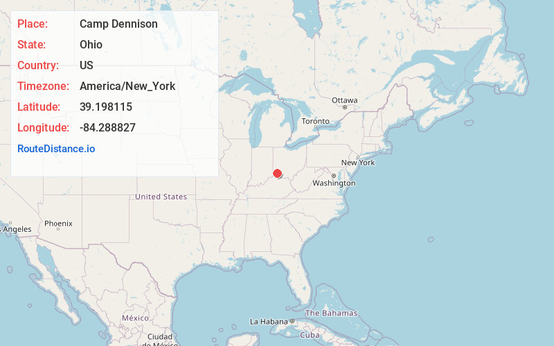 Map of Camp Dennison