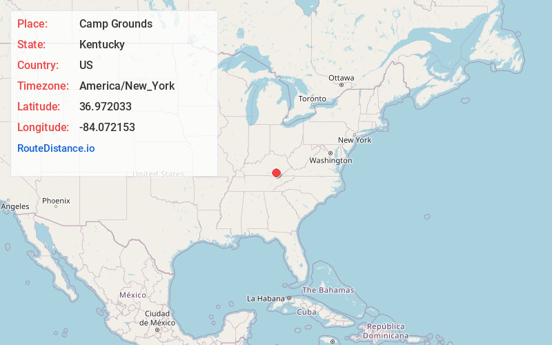 Map of Camp Grounds