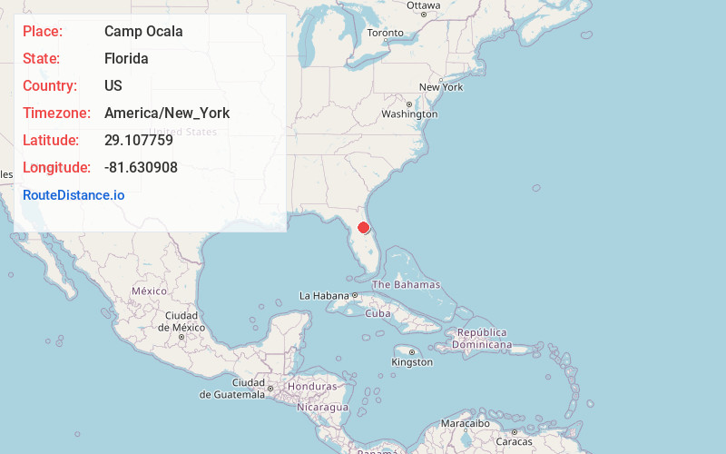 Map of Camp Ocala