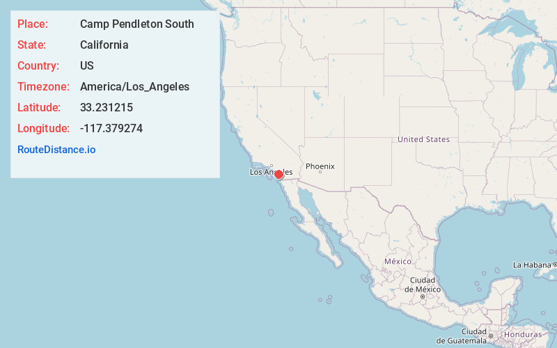 Map of Camp Pendleton South