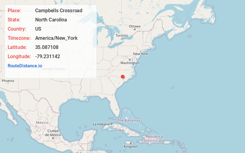 Map of Campbells Crossroad