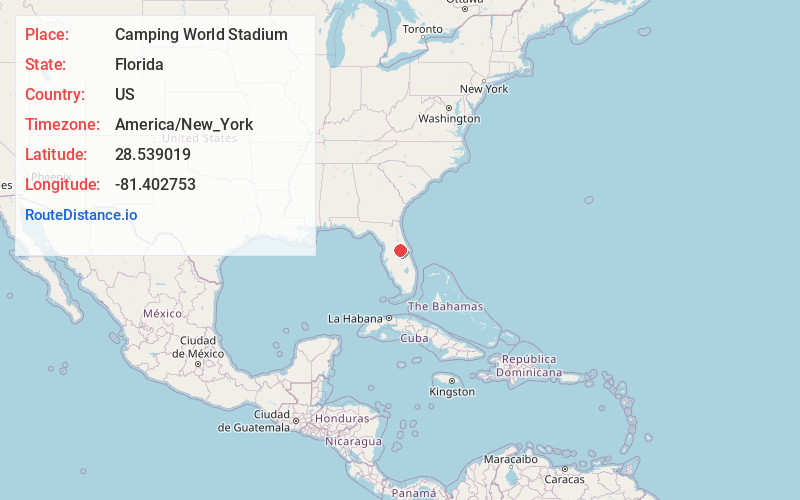 Map of Camping World Stadium