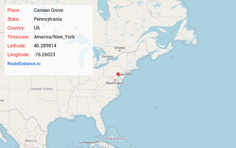 Map of Canaan Grove
