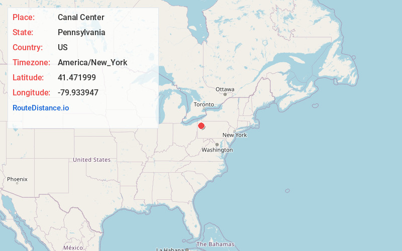 Map of Canal Center