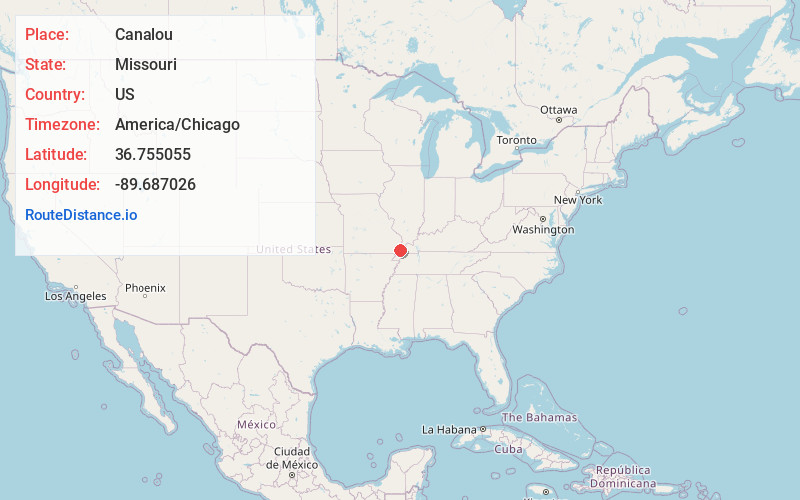 Map of Canalou