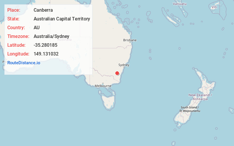 Map of Canberra