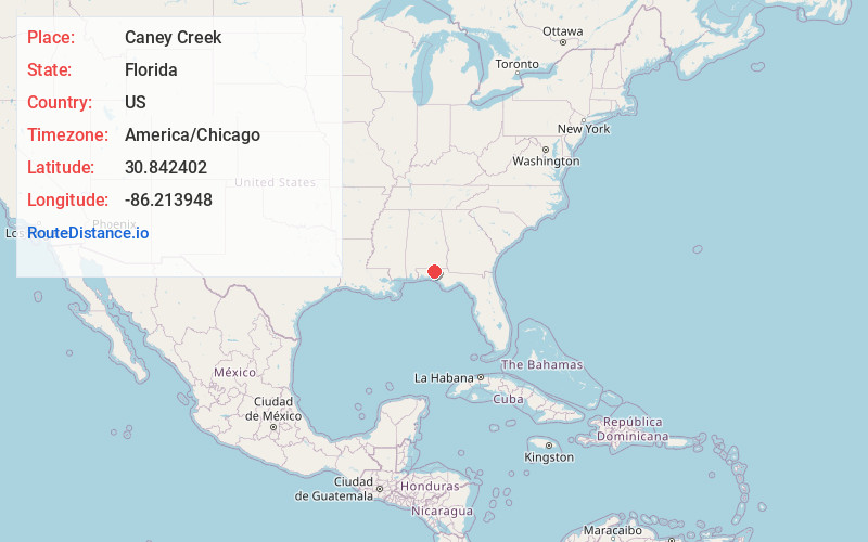 Map of Caney Creek
