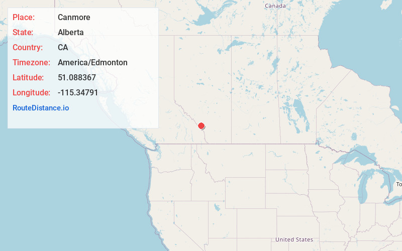 Map of Canmore