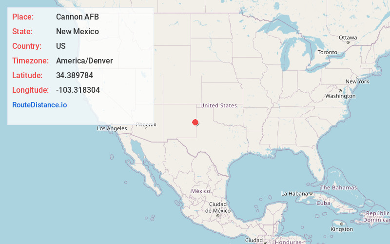 Map of Cannon AFB