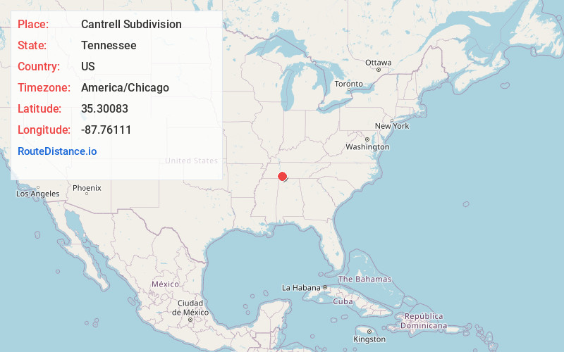 Map of Cantrell Subdivision