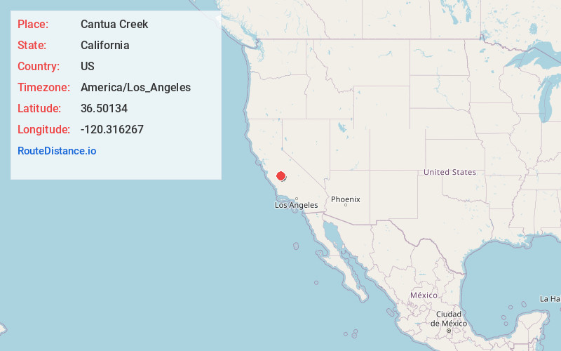 Map of Cantua Creek