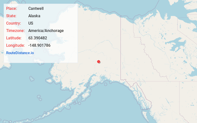 Map of Cantwell