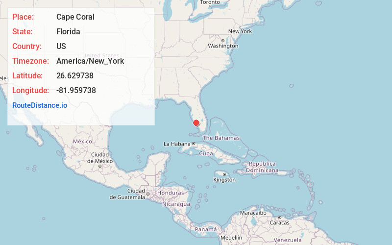 Map of Cape Coral