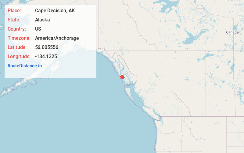 Map of Cape Decision, AK