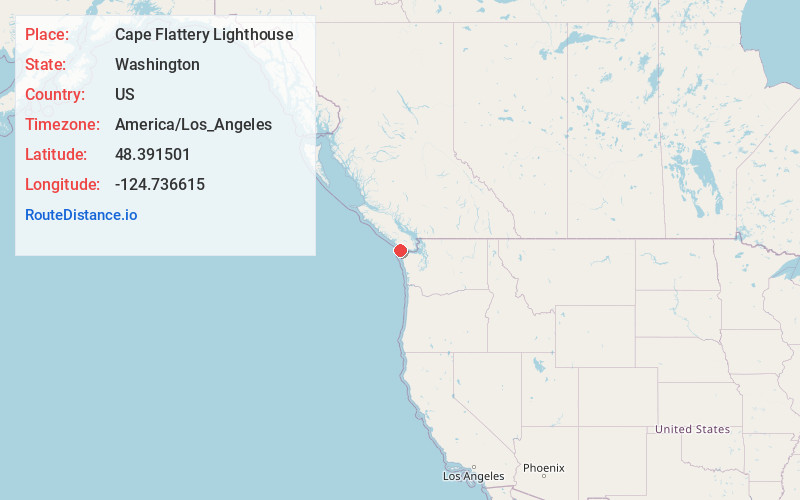 Map of Cape Flattery Lighthouse